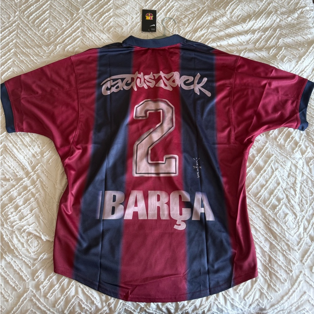 Nike FC Barcelona x Cactus Jack Retro 2000/01 Home Skeleton Jersey 'Red/Blue'